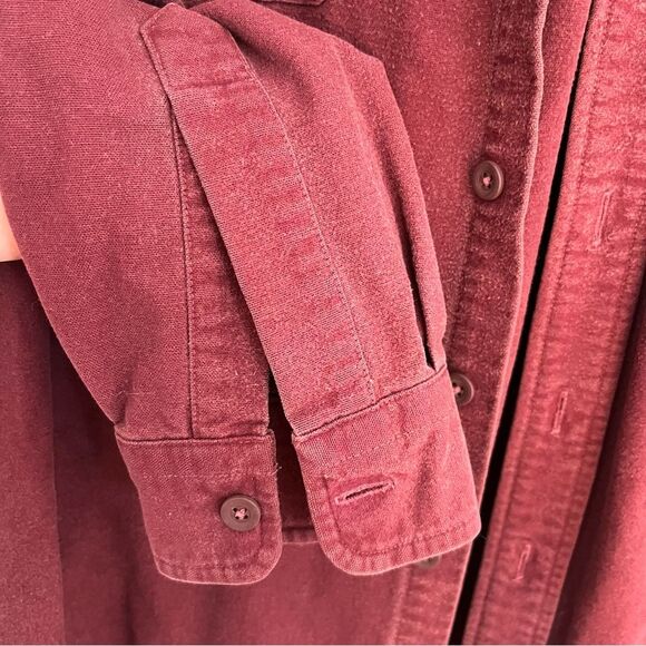 Vintage 2002 L.L. Bean Chamois Cloth Button Down Shirt Men's L Heavy Y2K - Picture 8 of 13